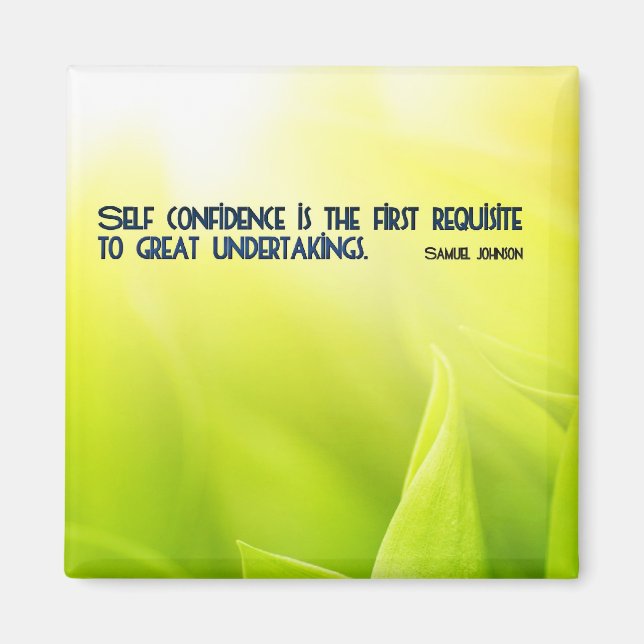 Self Confidence Motivational Quote Magnet (Front)