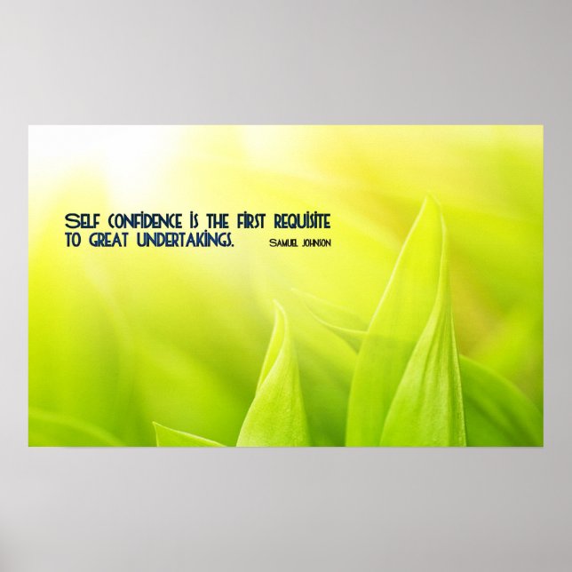 Self Confidence Motivational Quote Poster Print (Front)