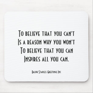 Self confidence mouse mat