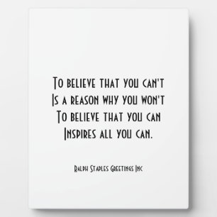 Self confidence plaque