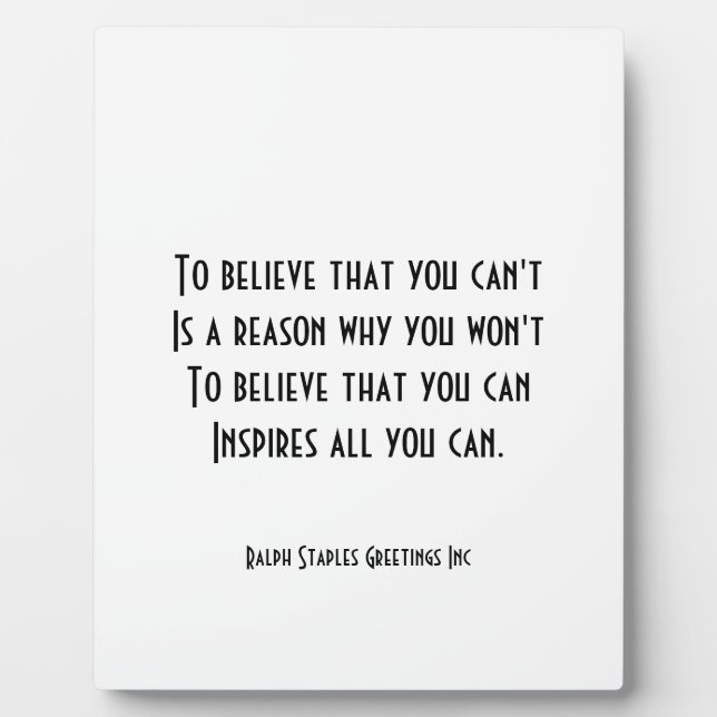 Self confidence plaque (Front)