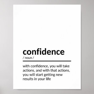 Self-Confidence Quote Poster