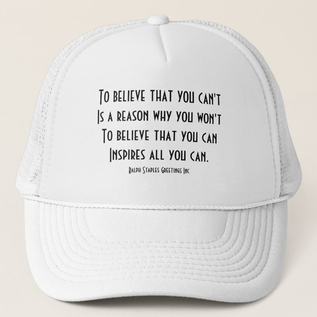 Self confidence trucker hat (Front)