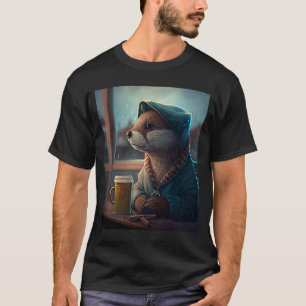 Self Conscious Worried Otter  Sea Otter Puns  1 T-Shirt