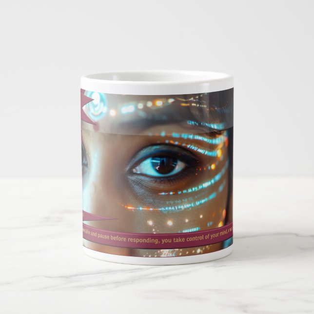 "Self-Control Is YOUR SuperPower" Large Coffee Mug (Front)