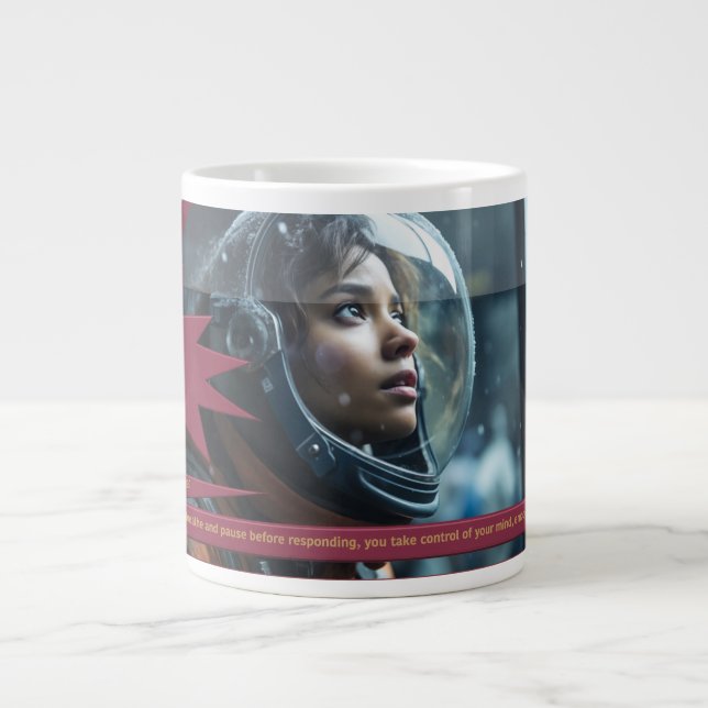 "Self-Control Is YOUR SuperPower" Large Coffee Mug (Front)