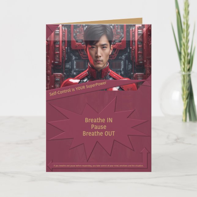 Self-Control Is YOUR SuperPower Thank You Card (Front)