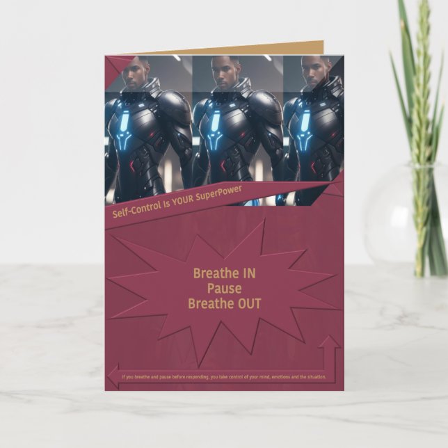 Self-Control Is YOUR SuperPower Thank You Card (Front)