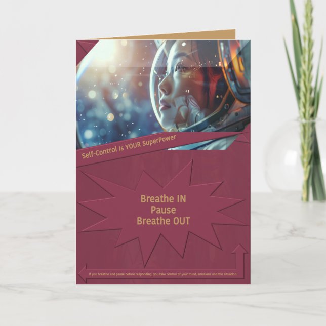 Self-Control Is YOUR SuperPower Thank You Card (Front)