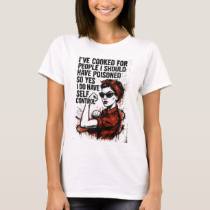 Self-Control – Sarcastic Retro Feminist Power T-Shirt