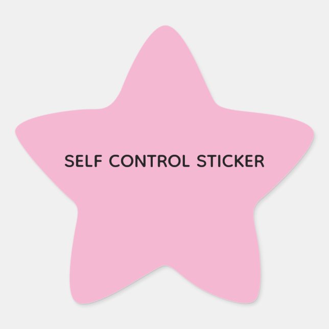 SELF CONTROL STICKER (Front)