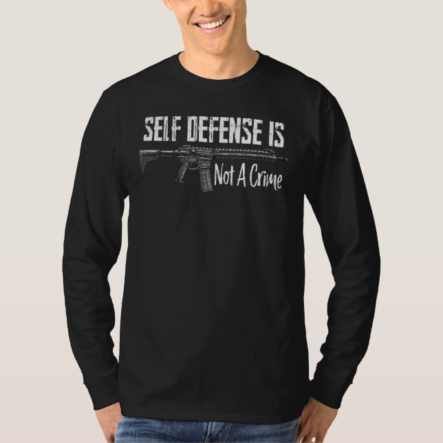 Self Defence Is Not A Crime T-Shirt (Front)