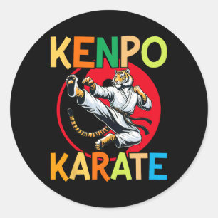 Self Defence Kenpo Karate Martial Arts  Classic Round Sticker