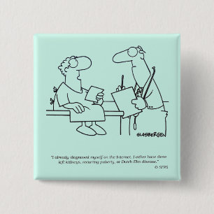 Self-Diagnosis 15 Cm Square Badge