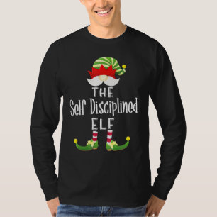 Self Disciplined Elf Group Christmas Pajama Party T-Shirt