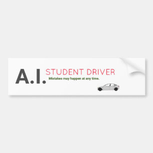 Self-Driving Vehicle Bumper Sticker