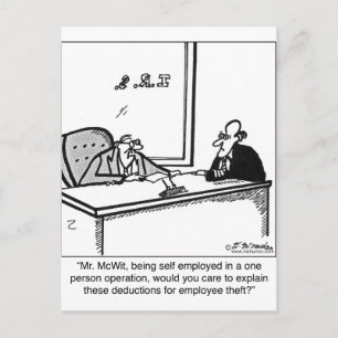 Self Employed & Employee Theft Postcard