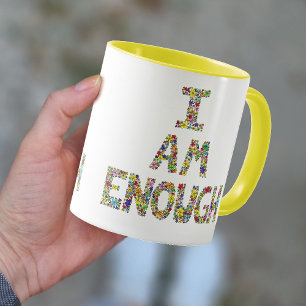 Self esteem inspirational floral Mug 