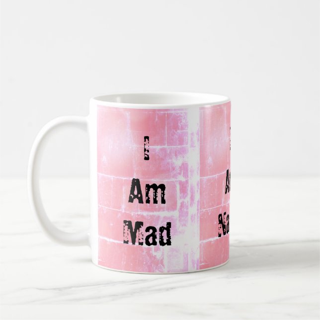 Self Expression Text Rustic Pink Background Design Coffee Mug (Left)