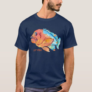 Self Fish Cartoon Grouper T-shirt