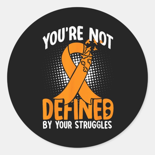 Self Harm Awareness Motivational Sitive Mindfulnes Classic Round Sticker (Front)