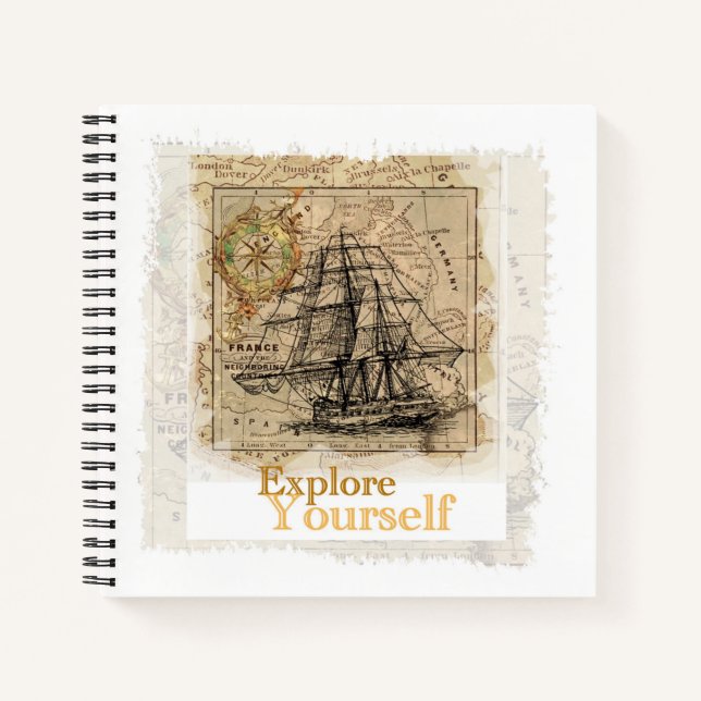 Self Improvement Success Quote Elegant Template Notebook (Front)