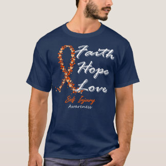 Self Injury Awareness Faith Hope Love In This Fami T-Shirt