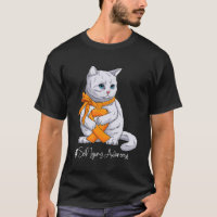 Self Injury Awareness Month Orange Ribbon Cat