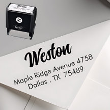 Self Inking Address Stamp Minimalist Modern Style