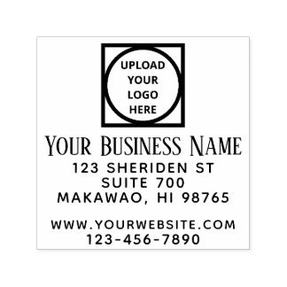 Self Inking Business Address Stamper With Logo Self-inking Stamp