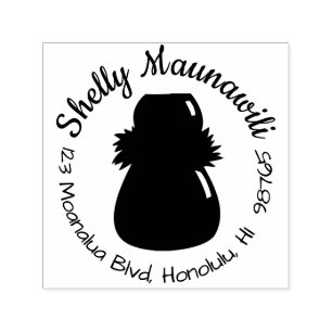 Self Inking Hawaiian Return Address Stamp Ipu Hula