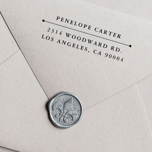 Self inking return address stamp "classic" (Simple Typography Elegant Return Address Self Inking Stamp)