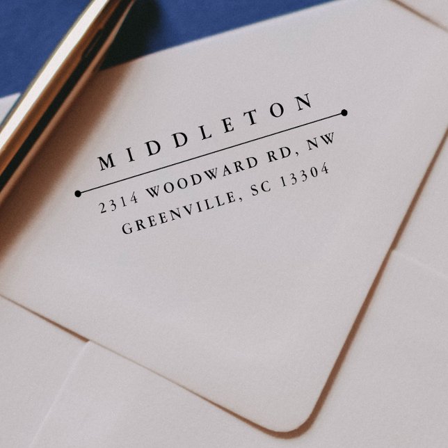 Self inking return address stamp "classic" (Simple Typography Elegant Return Address Self Inking Stamp)