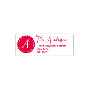 Self Inking Return Address Stamp with monogram