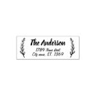 Self Inking Return Address Stamp with plants