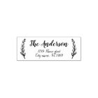 Self Inking Return Address Stamp with plants