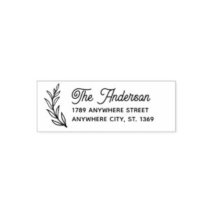 Self Inking Return Address Stamp with wreath