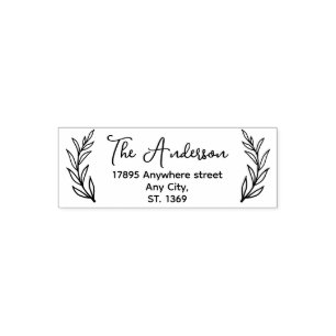Self Inking Return Address Stamp with wreath 