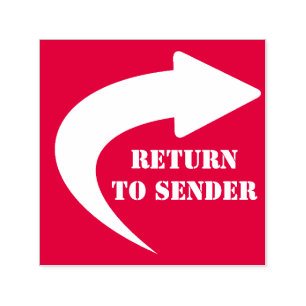 Self Inking Return to Sender Stamp Arrow in Square