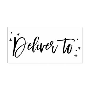 Self inking stamp "deliver to"