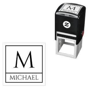 Self-Inking Stamp Featuring Your Name and Initial