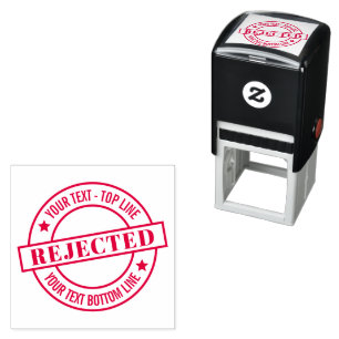 Self-Inking Stamp Personalized Seal of Rejection