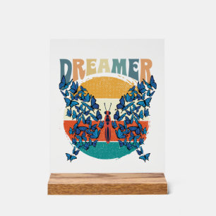 Self inspiration butterfly word art acrylic sign