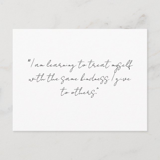 Self‑Love Affirmation Postcard | Minimalist Positi (Front)