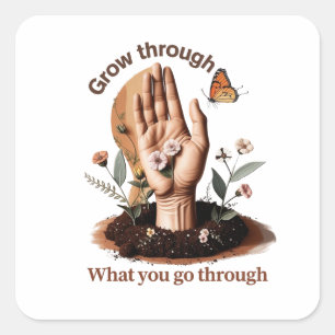 Self-love and growth message sticker