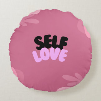 Self-Love Blossom: Pink Throw Pillow