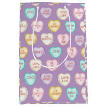 Self Love Candy Hearts - Purple Gift Bag