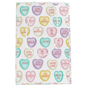 Self Love Candy Hearts - White Gift Bag