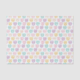 Self Love Candy Hearts - White Tissue Paper