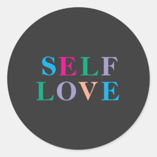 Self love classic round sticker